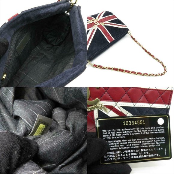 ❌SOLD❌Chanel UK Flag Union Jack Shoulder Navy bag - Picture 6 of 13